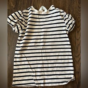 H&M stripe shirt dress with puff sleeve